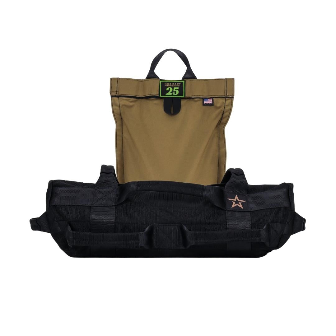 Black Ballistic fabric Black seatbelt web coyote filler 10 handles