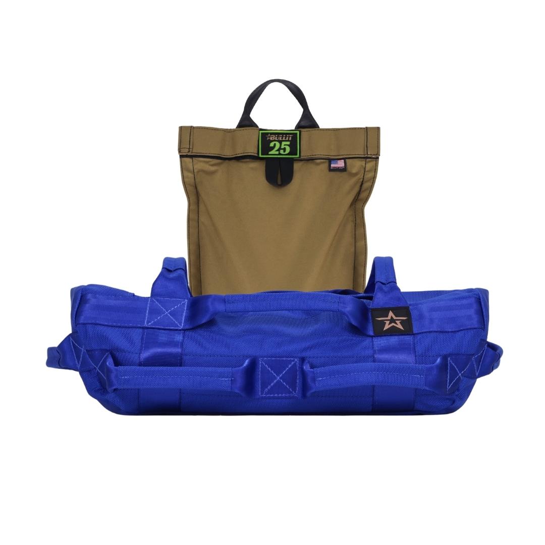 Royal Blue Ballistic fabric Royal blue seatbelt web coyote filler 10 handles