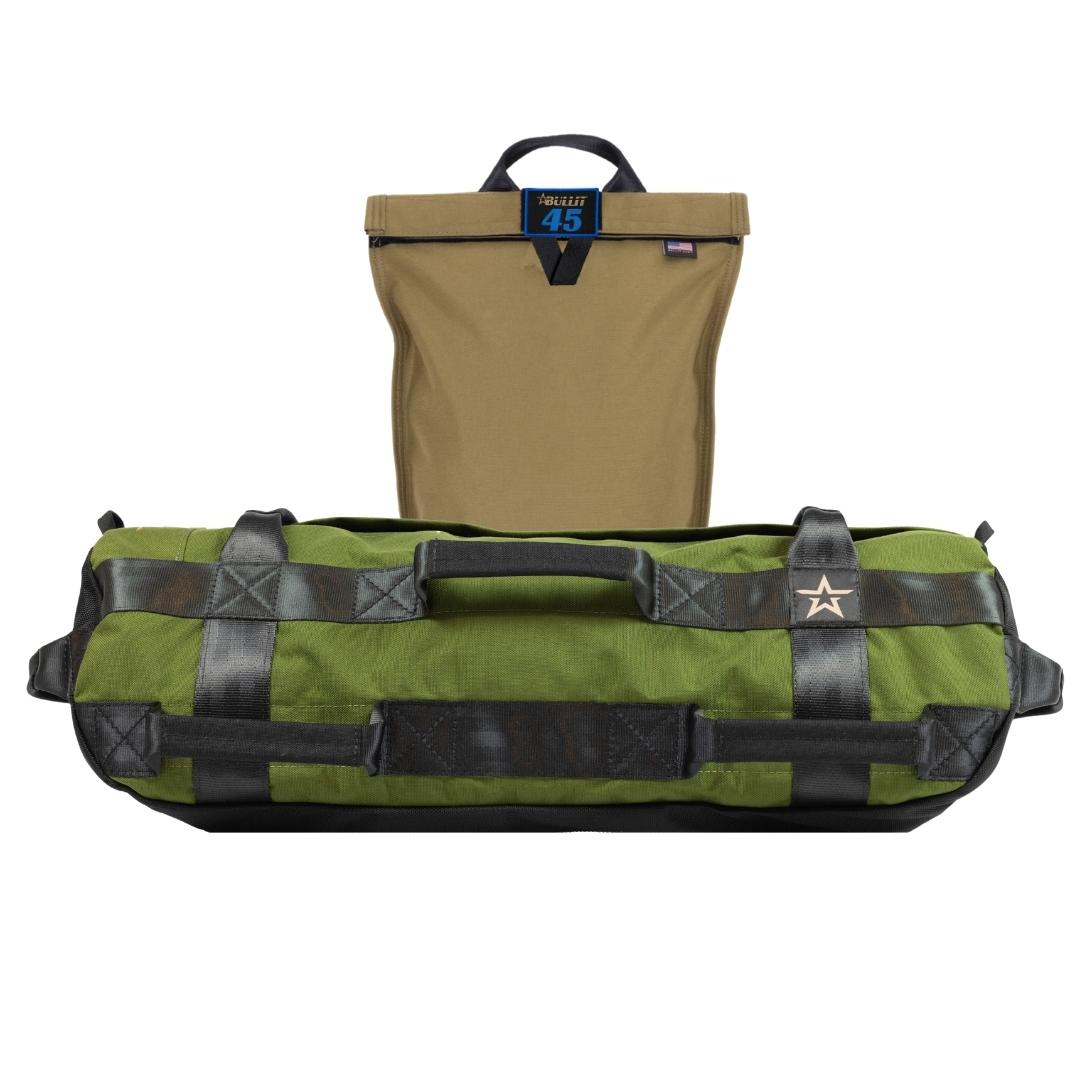 OD Green 1000D black seatbelt web with coyote filler 8 handles