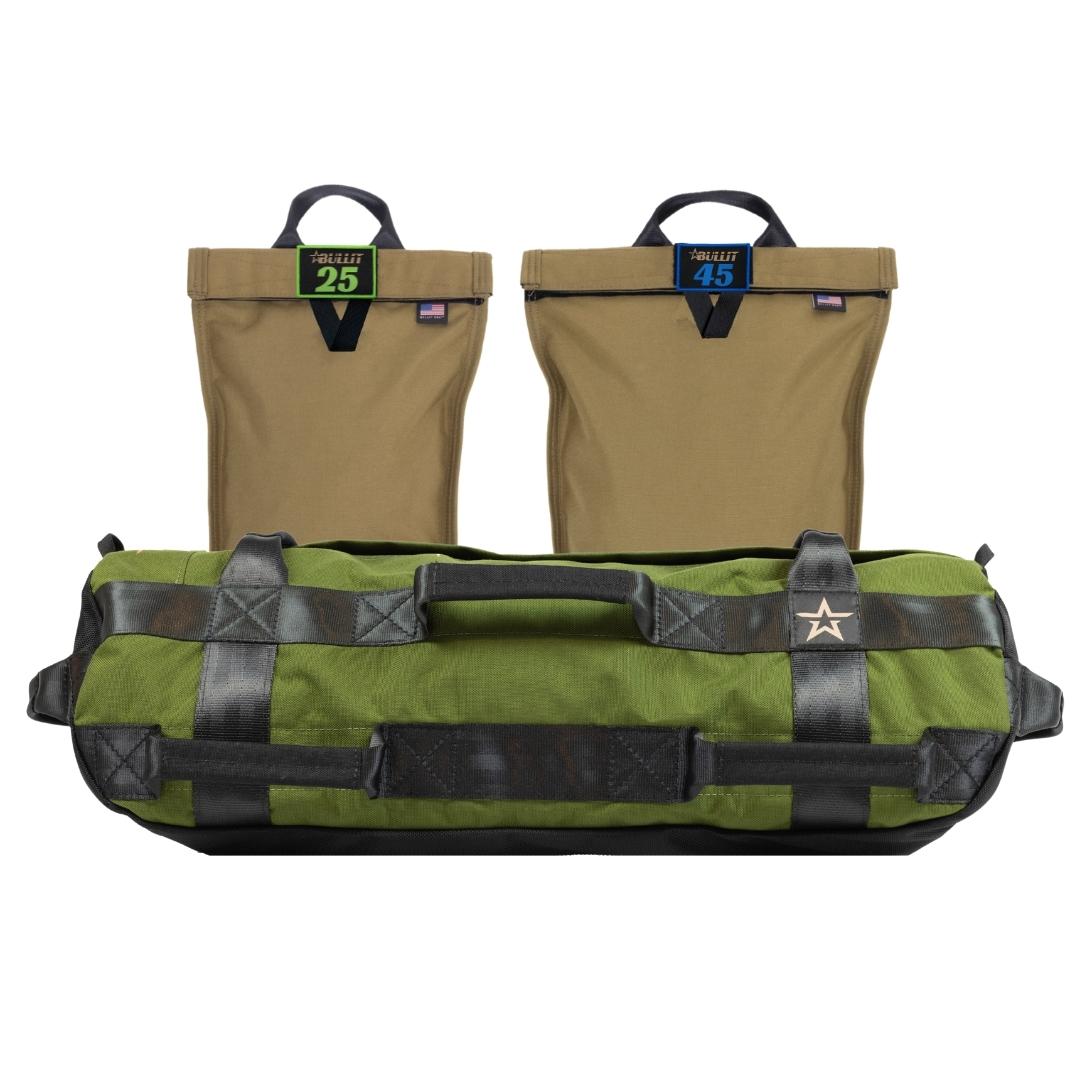 OD Green 1000D black seatbelt web with coyote filler 8 handles