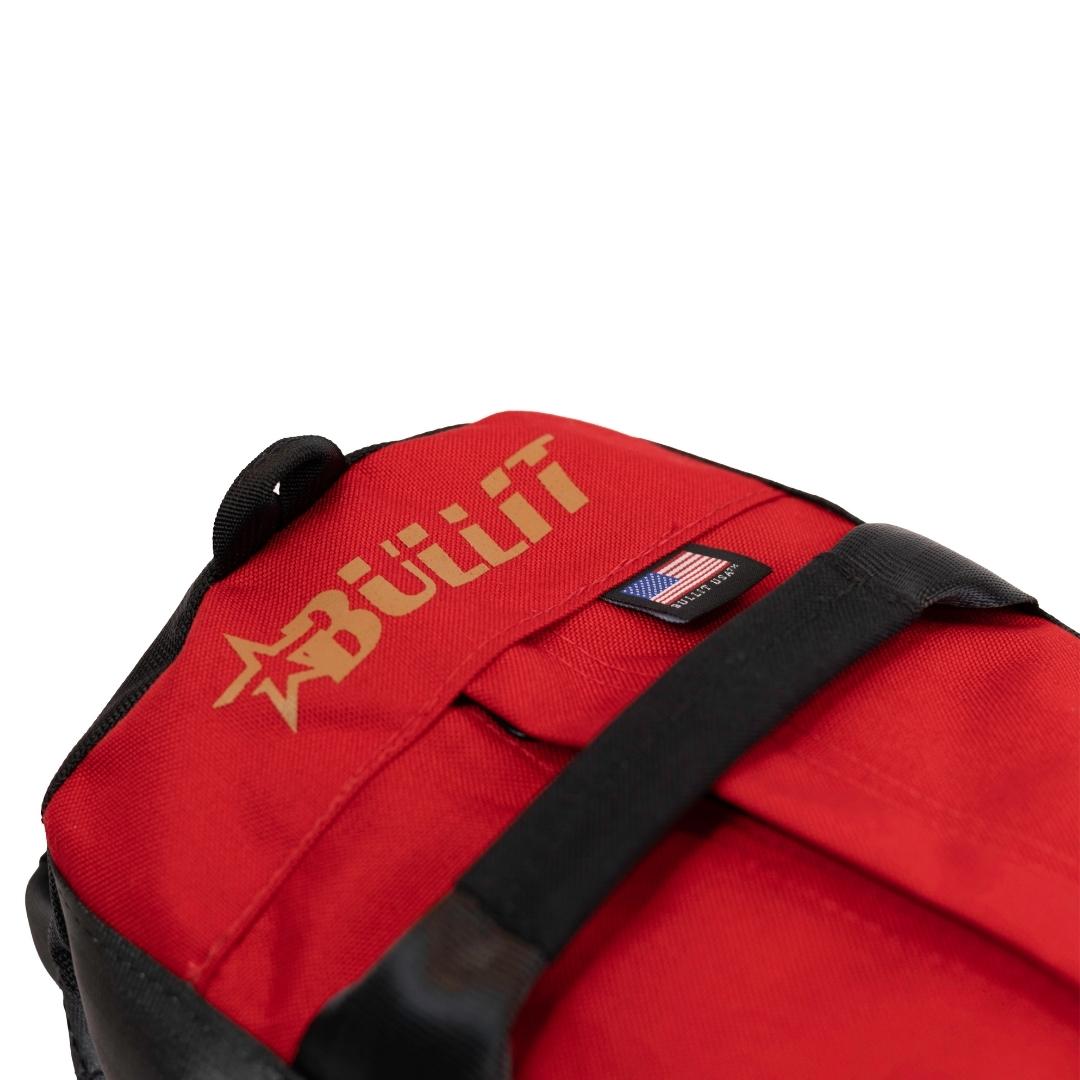 Red 1000D black seatbelt web with  8 handles