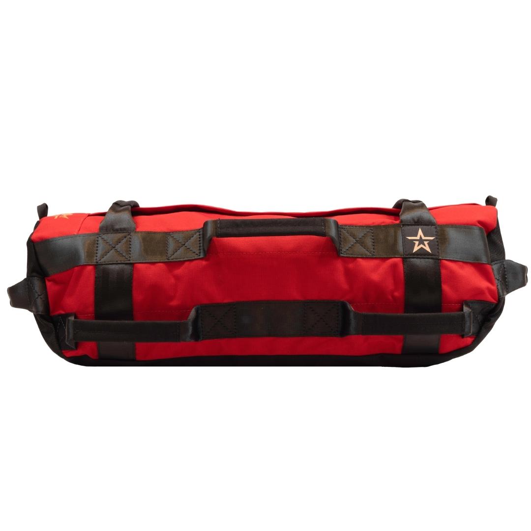 Red 1000D black seatbelt web with 8 handles