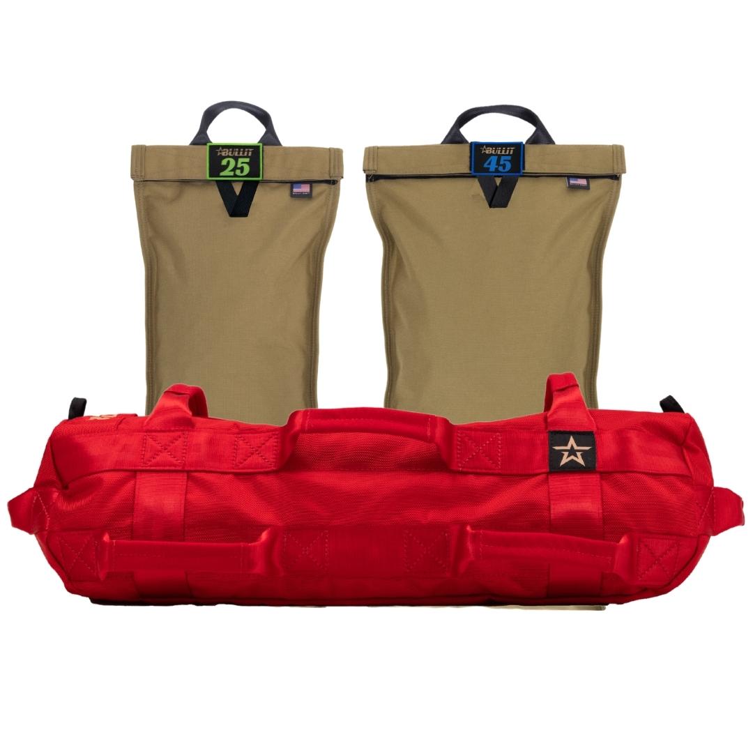 Red Ballistic fabric Red Blue  seatbelt web coyote filler 10 handles